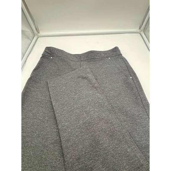 INC International Concepts High Rise Straight Ponte Pants, Dark Heather Gray, M - Picture 10 of 14